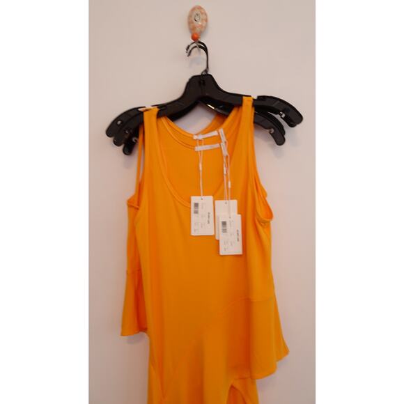 Helmut Lang Women's Asymmetric Tank TOP Apricot NWT 265 Sz XS IRRG - Picture 6 of 15